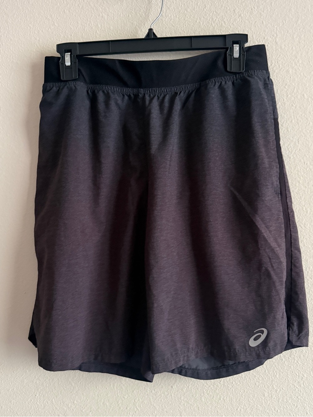 ASICS Men's Black Athletic Shorts with Subtle Heather